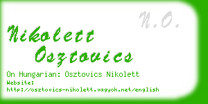 nikolett osztovics business card